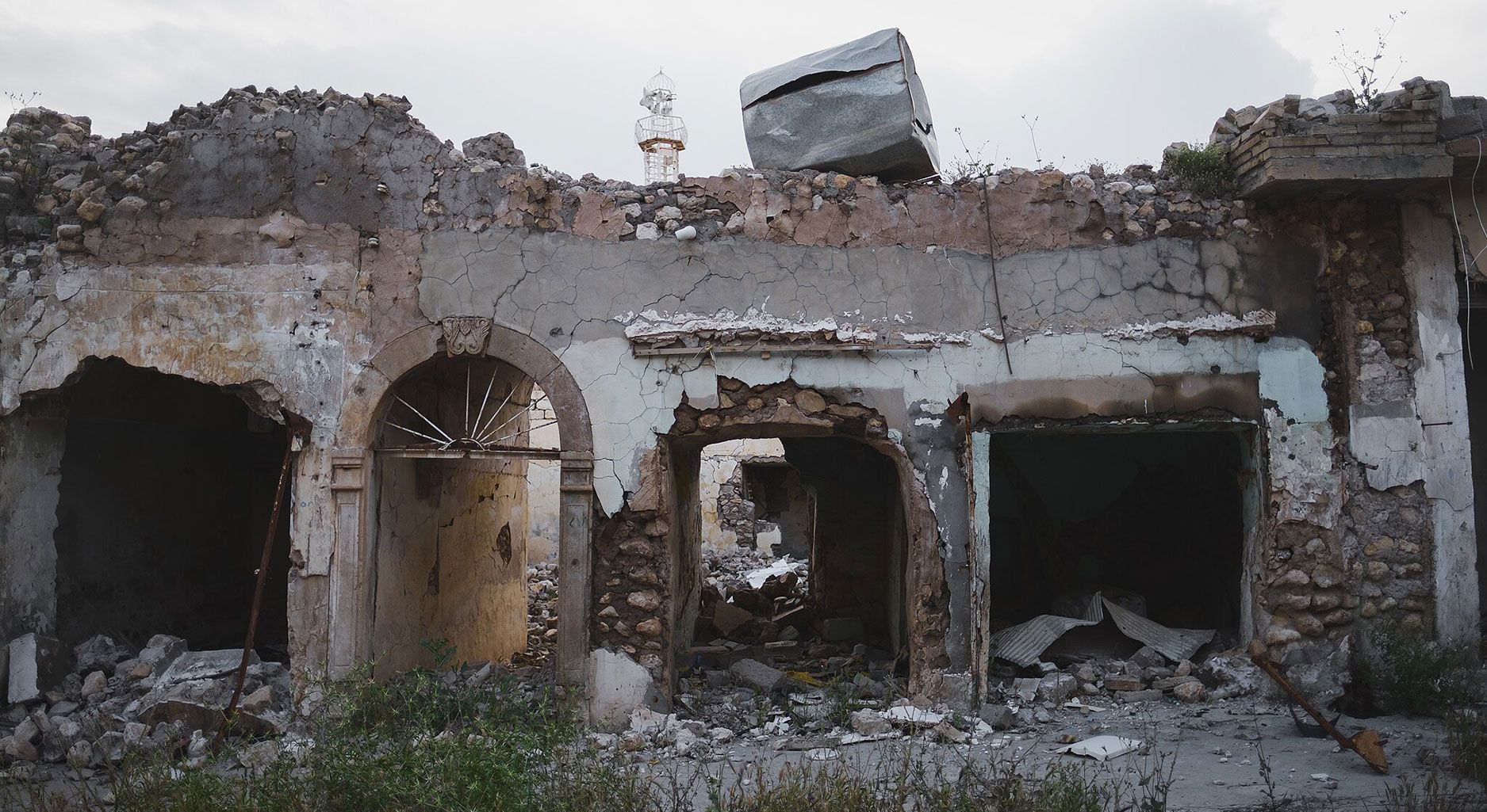 Views in May of 2019 around the ruined old city of Shingal after the war with the Islamic State