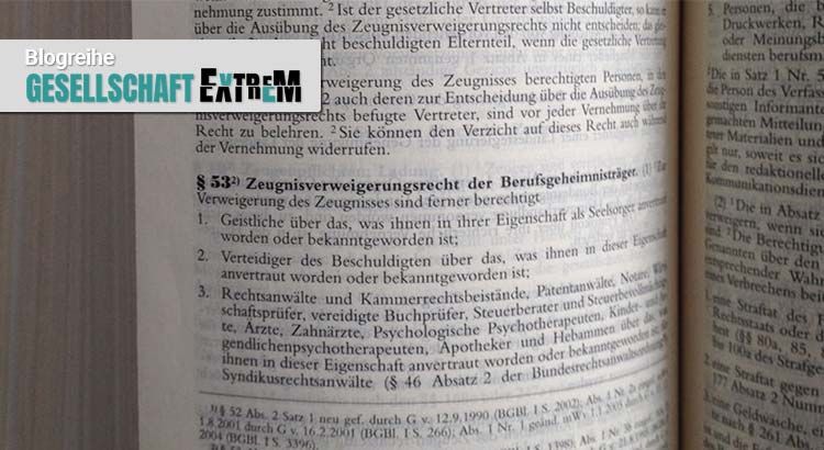 §§ 53 der Strafprozessordnung (StPO)