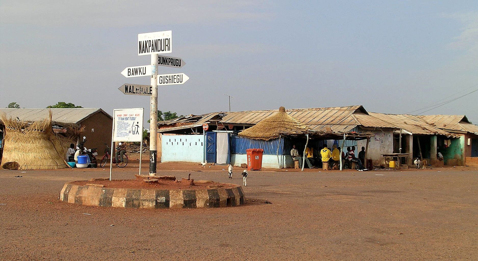 Roundabout in Nakpanduri neighbouring the region of Bawku