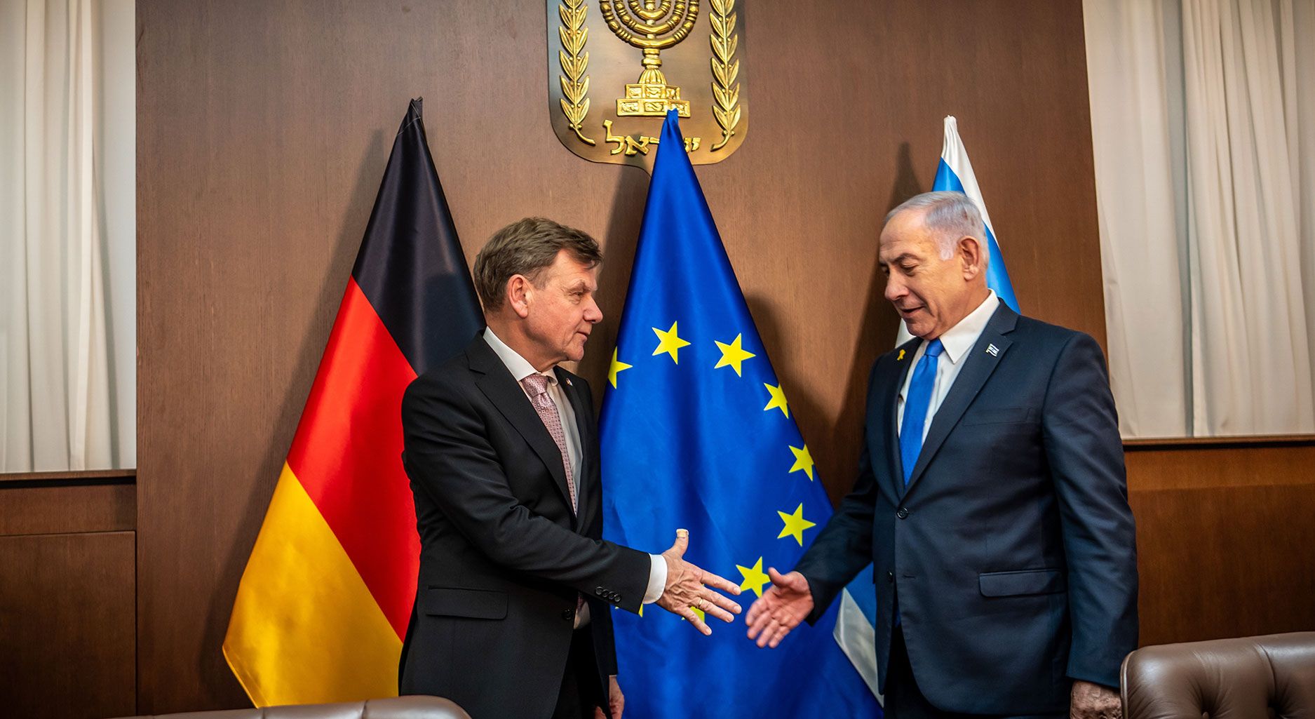 Johann Wadephul und Benjamin Netanjahu