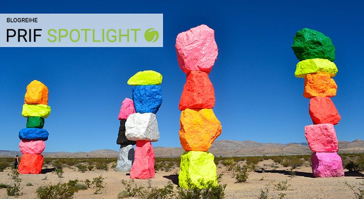 Seven Magic Mountains near Las Vegas, USA