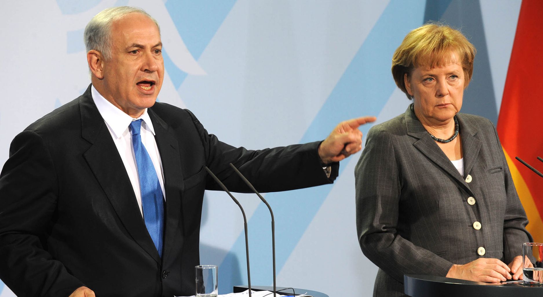 Benjamin Netanjahu und Angela Merkel