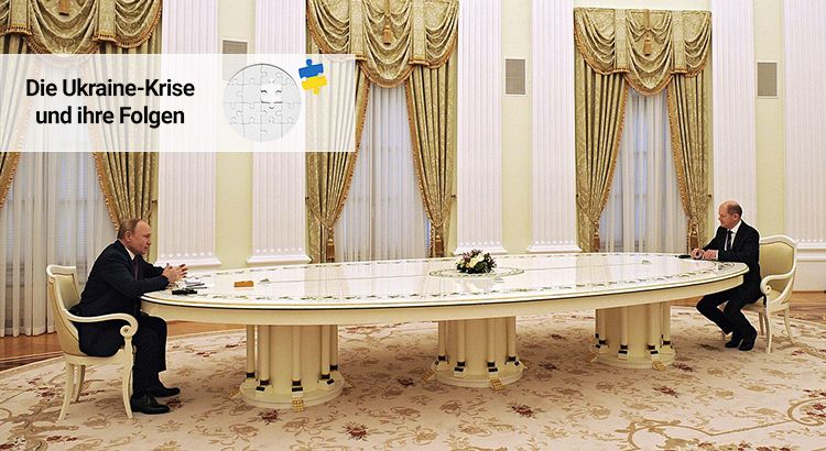 Treffen des russischen Präsidenten Wladimir Putin und des deutschen Bundeskanzlers Olaf Scholz in Moskau
