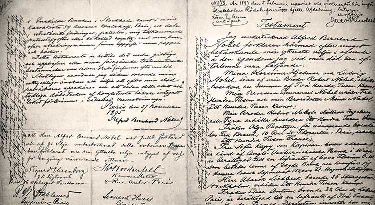 Das Testament Alfred Nobels