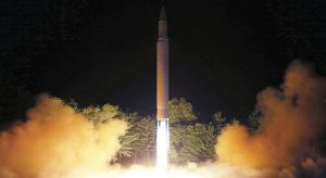 Start einer Hwasong-14 Interkontinentalrakete in Nordkorea im Juli 2017