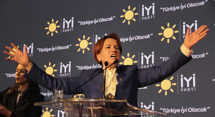 Meral Akşener at IYI Party's first congress in October 2017