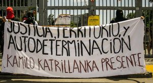 Demonstration der Mapuche