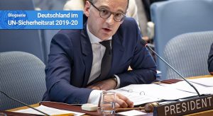 Außenminister Heiko Maas sitzt am 23. April 2019 dem UN-Sicherheitsrat vor
