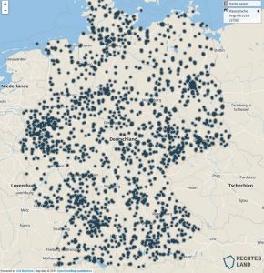 Rassistische Angriffe 2016, Rechtes Land