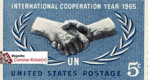US-Briefmarke zum Gedenken an den 20. Jahrestag der Vereinten Nationen