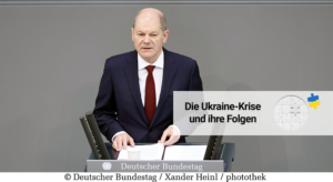 Bundeskanzler Olaf Scholz spricht nach der russischen Invasion in der Ukraine in seiner Regierungserklärung von einer „Zeitenwende“.