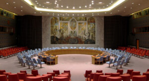 The United Nations Security Council on the United Nations Headquarters in New York City