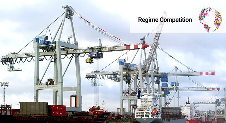 Containerterminal Tollerort in the port of Hamburg