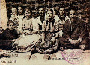 Sepia colored photography of a family of