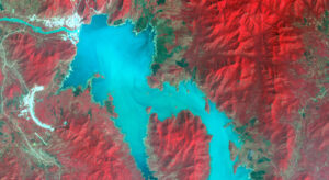Satellite image of the Grand Ethiopian Renaissance Dam