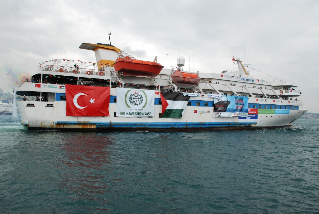 The Marvi Mamara in the 2010 Gaza Flotilla.