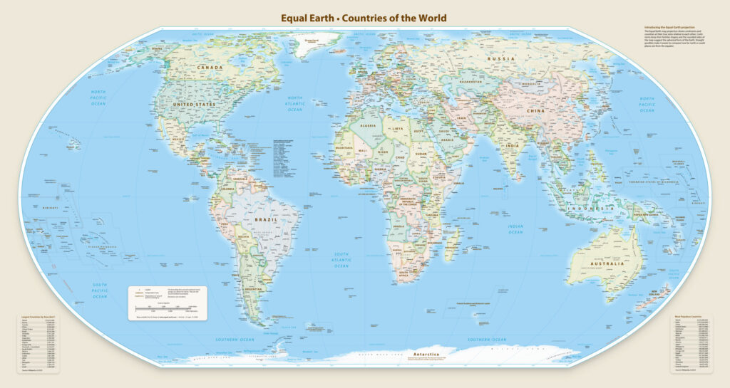 The Equal Earth Map.